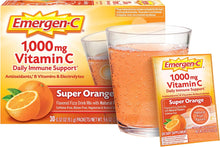 Load image into Gallery viewer, Emergen-C 1000 毫克維生素C 粉末,含抗氧化劑、B 群維生素和電解質,橙、山莓或橘子口味- 30 片/1 個月供應   Emergen-C 1000mg Vitamin C Powder, with Antioxidants, B Vitamins and Electrolytes,  Orange, Raspberry or Tangerine Flavor - 30 Count/1 Month Supply