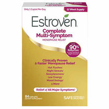 Load image into Gallery viewer, Estroven Complete Multi-Symptom Menopause Supplement for Women, Clinically Proven Ingredient Provide Menopause Relief, Night Sweats &amp; Hot Flash Relief, Drug-Free &amp; Non-GMO, 12 Week Supply   全面的多症狀緩解更年期補充劑，經過臨床驗證的成分可緩解更年期症狀， 盜汗，緩解潮熱，不含藥物且安全，非基因改造，12 週供應量
