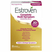 Load image into Gallery viewer, Estroven Complete Multi-Symptom Menopause Supplement for Women, Clinically Proven Ingredient Provide Menopause Relief, Night Sweats & Hot Flash Relief, Drug-Free & Non-GMO, 12 Week Supply   全面的多症狀緩解更年期補充劑,經過臨床驗證的成分可緩解更年期症狀, 盜汗,緩解潮熱,不含藥物且安全,非基因改造,12 週供應量