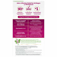Load image into Gallery viewer, Estroven Complete Multi-Symptom Menopause Supplement for Women, Clinically Proven Ingredient Provide Menopause Relief, Night Sweats & Hot Flash Relief, Drug-Free & Non-GMO, 12 Week Supply   全面的多症狀緩解更年期補充劑,經過臨床驗證的成分可緩解更年期症狀, 盜汗,緩解潮熱,不含藥物且安全,非基因改造,12 週供應量