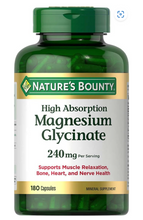 Load image into Gallery viewer, Nature's Bounty Magnesium Glycinate 240 mg, 180 Capsules     Nature's Bounty 甘胺酸鎂 240 毫克,180 粒膠囊