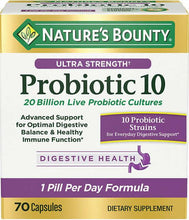 Load image into Gallery viewer, Nature's Bounty Ultra Strength Probiotic 10, 70 Capsules    Nature's Bounty 超強益生菌 10, 70 粒膠囊