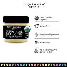 Load image into Gallery viewer, Organic Nipple Cream, Nipple Crack Lanolin Free Nipple Butter, Balm for Breastfeeding Mothers, No Need to Wash Off, Safe for Baby and Mama 有機乳頭霜，不含羊毛脂，適合母乳喂養的母親使用，無需清洗，嬰兒和媽媽都可以安全使用
