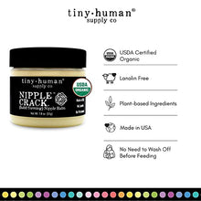Load image into Gallery viewer, Organic Nipple Cream, Nipple Crack Lanolin Free Nipple Butter, Balm for Breastfeeding Mothers, No Need to Wash Off, Safe for Baby and Mama 有機乳頭霜,不含羊毛脂,適合母乳喂養的母親使用,無需清洗,嬰兒和媽媽都可以安全使用