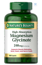 Load image into Gallery viewer, Nature&#39;s Bounty Magnesium Glycinate 240 mg, 180 Capsules     Nature&#39;s Bounty 甘胺酸鎂 240 毫克，180 粒膠囊
