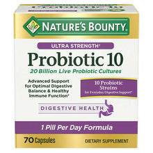 Load image into Gallery viewer, Nature&#39;s Bounty Ultra Strength Probiotic 10, 70 Capsules    Nature&#39;s Bounty 超強益生菌 10, 70 粒膠囊
