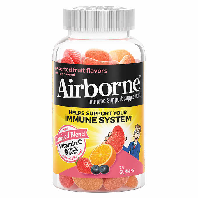 Airborne Immune Support Supplement, 75 Gummies  免疫支持補充劑，75 粒軟糖
