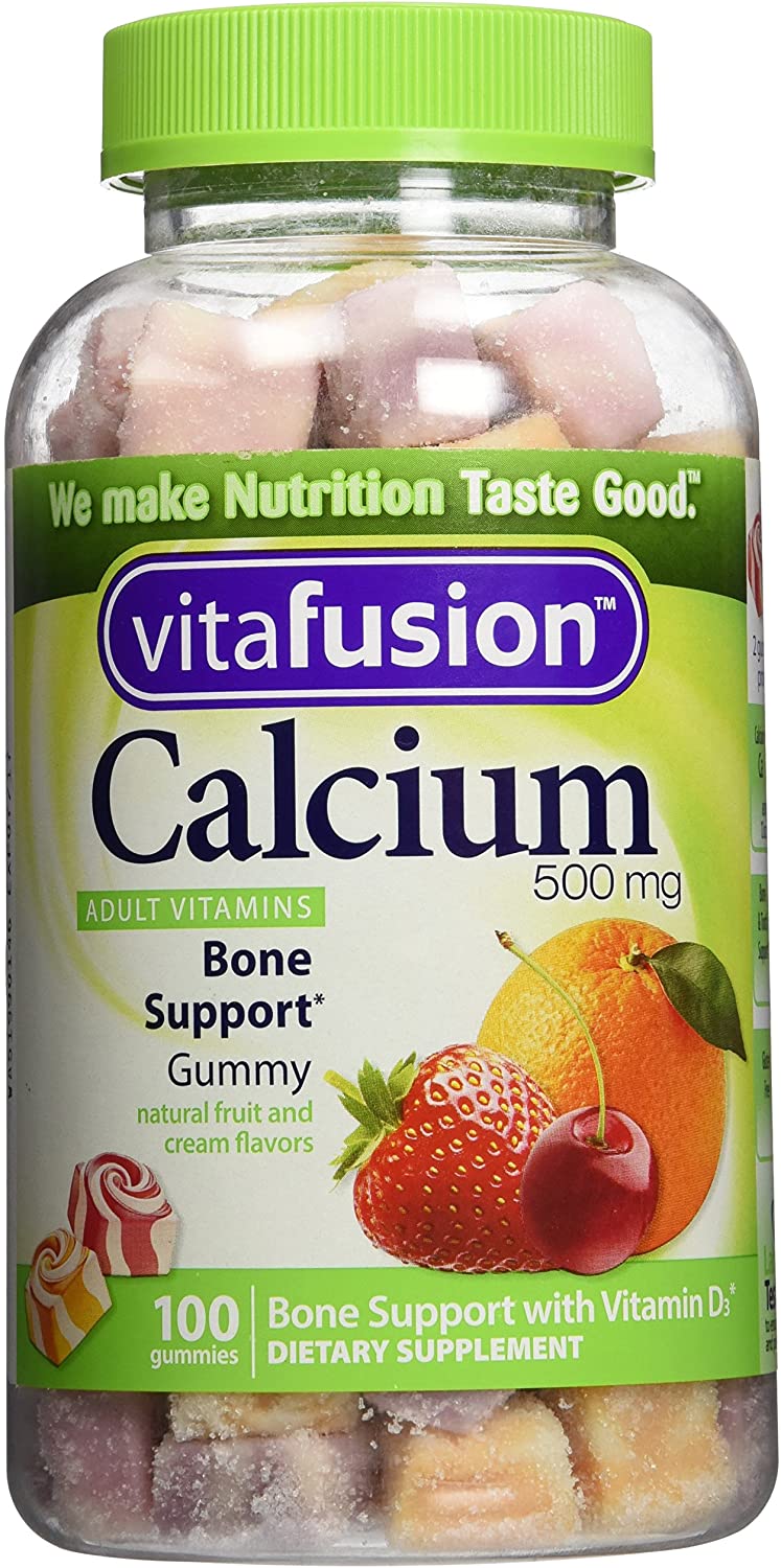 VitaFusion Calcium +D3 Gummy Vitamins 鈣 +D3 軟糖維生素 100 粒軟糖 100 gummies, 500 mg